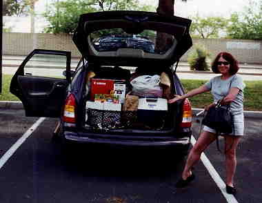 Sheryl's car with the computer inside.