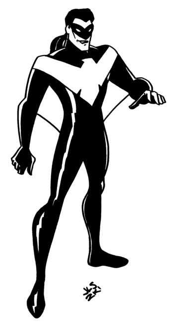 Nightwing costume from the animated series