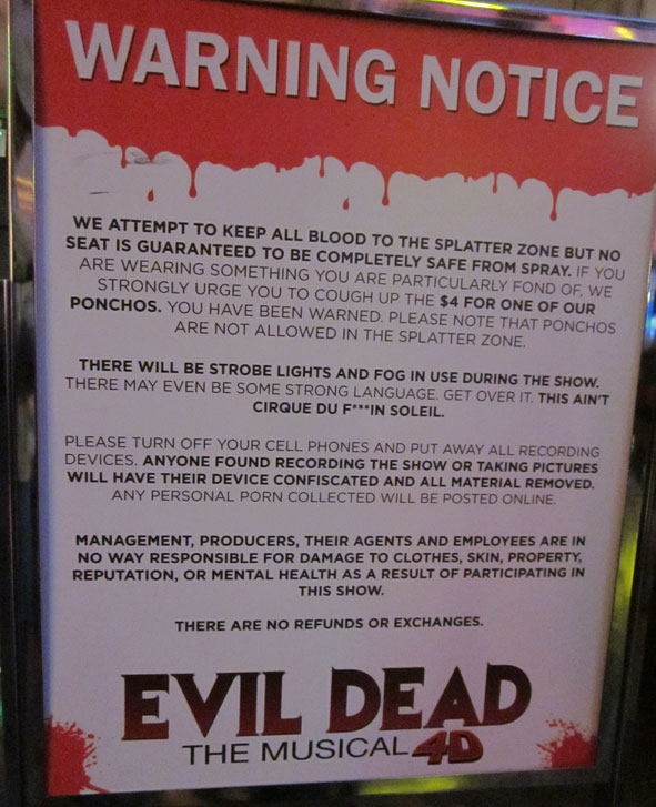 Evil Dead the Musical in 4D